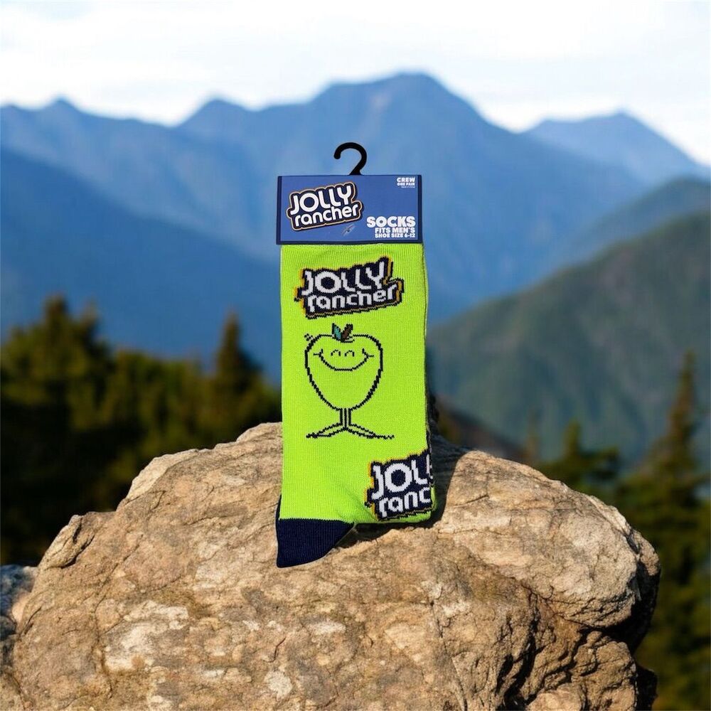 Jolly Rancher Green Apple Crew Socks Men's 2 Piece Set